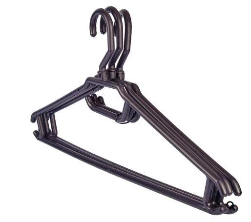 Набор вешалок Keeplex Light для легкой одежды 48-50, 3шт., 40,5х20,5х3см черный